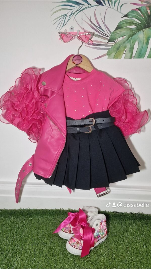 FUCHSIA T-SHIRT WITH STRASS - Image 4