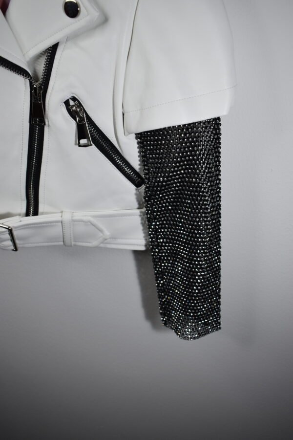 WHITE WITH RHINESTONES JACKET - Image 2