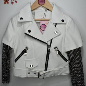 WHITE JACKET WITH RHINESTONES