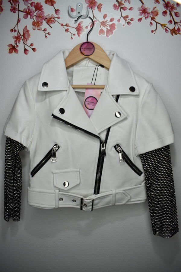 WHITE WITH RHINESTONES JACKET