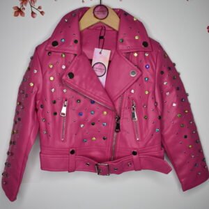 FUCHSIA ECO LEATHER JACKET