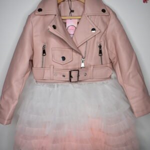 PINK ECO LEATHER JACKET