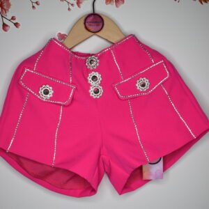 FUCHSIA SHORT WITH RHINESTONES