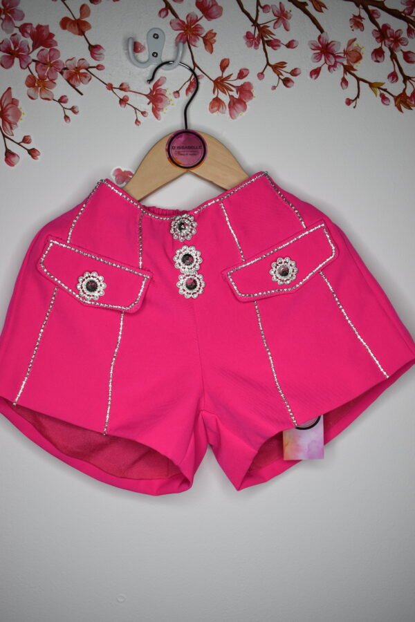 FUCHSIA SHORT WITH RHINESTONES