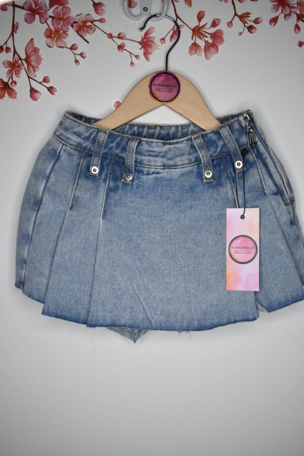 PLEATED SHORT JEANS(SKIRT)