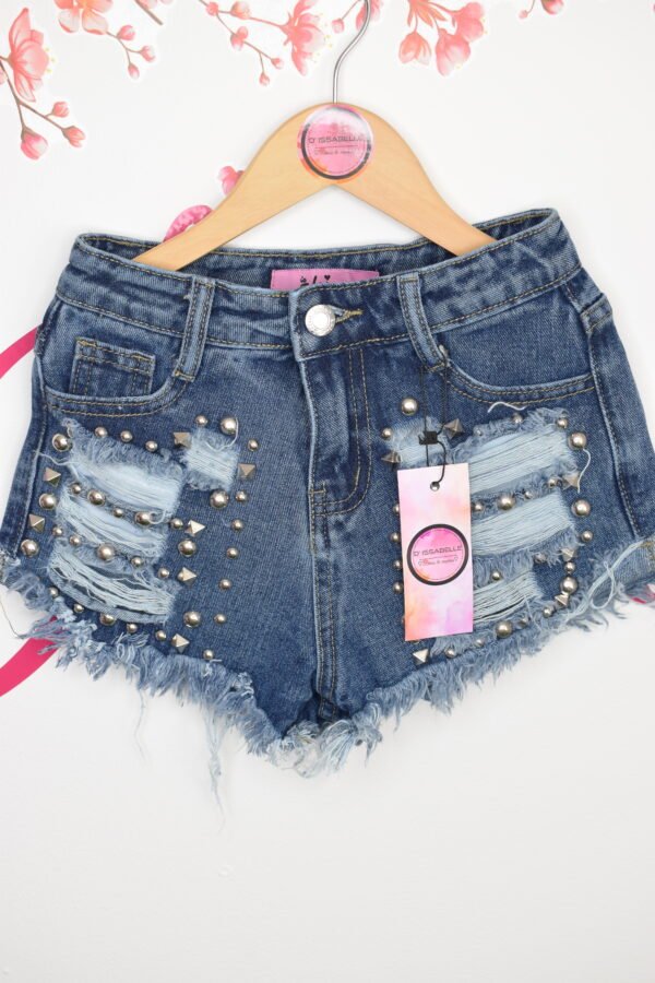 SHORT JEANS WITH METAL ACCESORIES