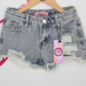 SHORT JEANS WITH STRASS