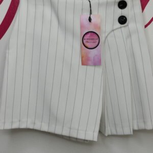WHITE PLEASED SHORTS (SKIRT)