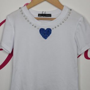 BLUE HEART TOP T-SHIRT