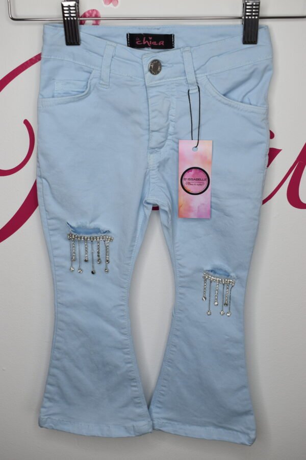 FLARED BLUE TROUSERS