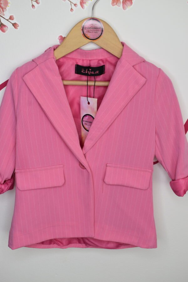 FUCHSIA BLAZER WITH STRIPES
