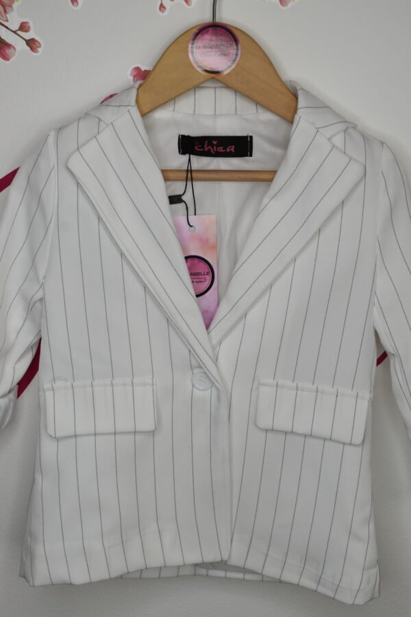 WHITE BLAZER WITH STRIPES