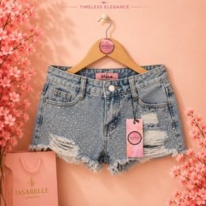 SHORT JEANS WITH STRASS