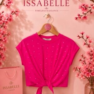 FUCHSIA T-SHIRT WITH STRASS