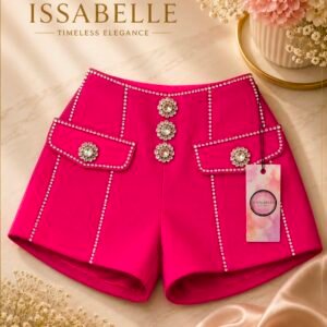 FUCHSIA SHORT WITH RHINESTONES