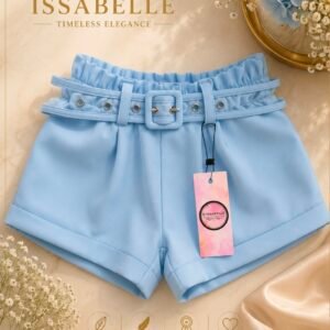 BLUE SHORTS WITH CLEAR BELT