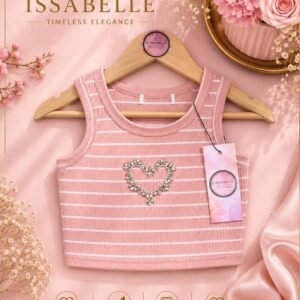PINK SLEEVELESS TOP HEART