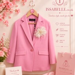PINK BLAZER WITH FEATHERS ACCESORIES