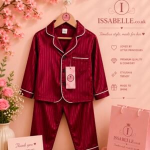 KIDS BURGUNDY PYJAMAS