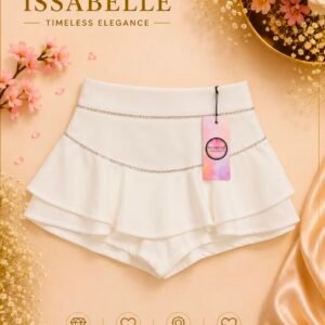 WHITE SKORTS WITH RHINESTONES