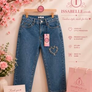 RHINESTONE HEART JEANS