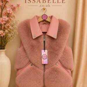 GIRL PINK FAUX FUR GILET