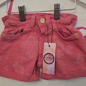 GIRL FLORAL FUCHSIA SHORTS JEANS
