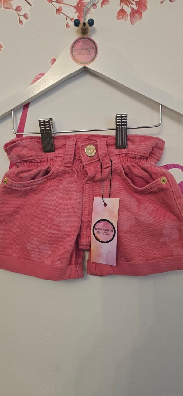 GIRL FLORAL FUCHSIA SHORTS JEANS