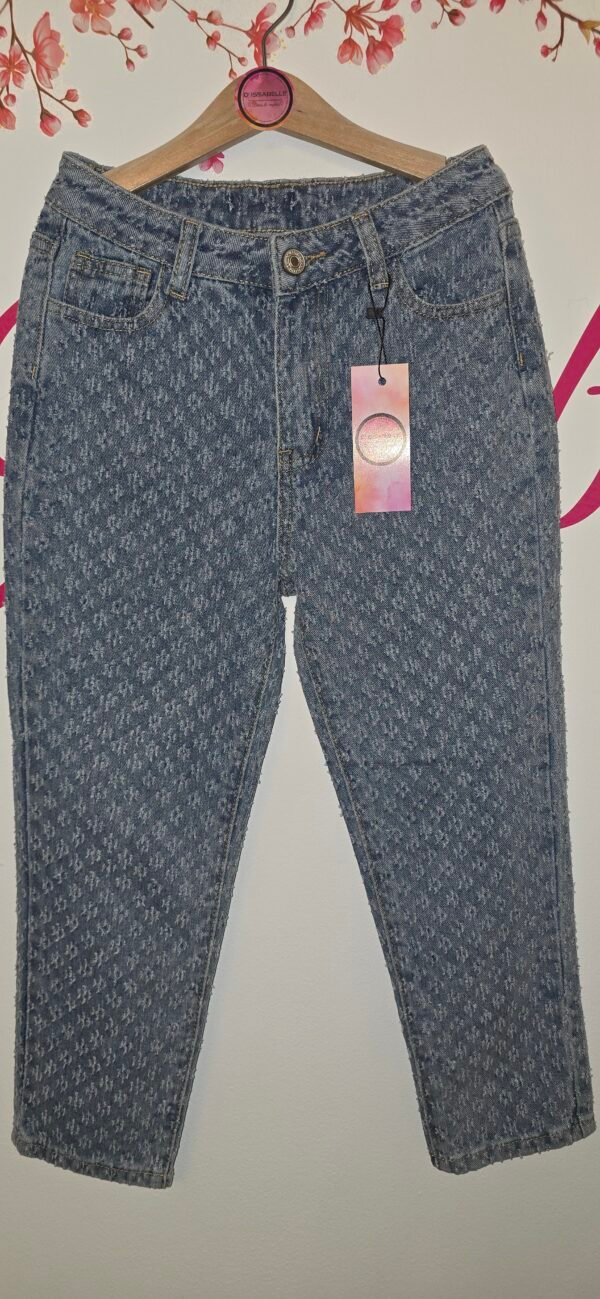 Girl textured jeans