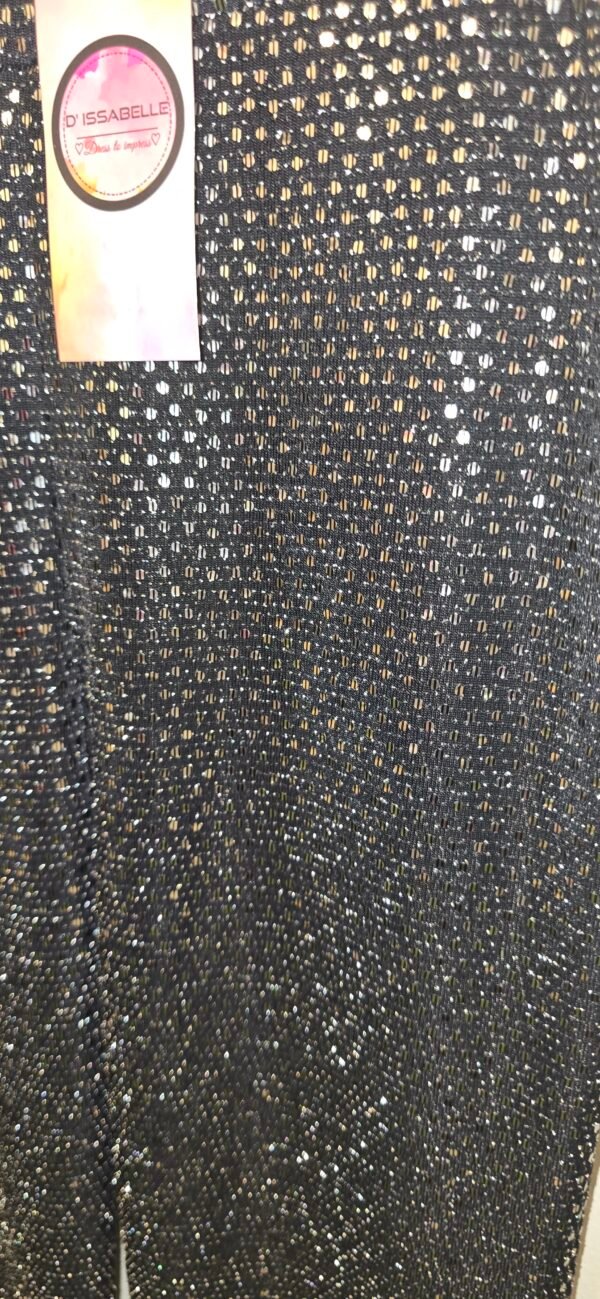 Girl sequins black leggings - Image 2