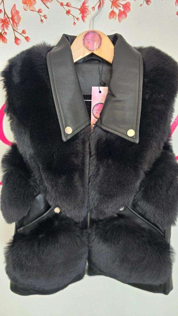 GIRL BLACK GILET - Image 3