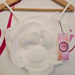 girl flower white top