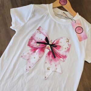 GIRL WHITE T-SHIRT WITH BOW