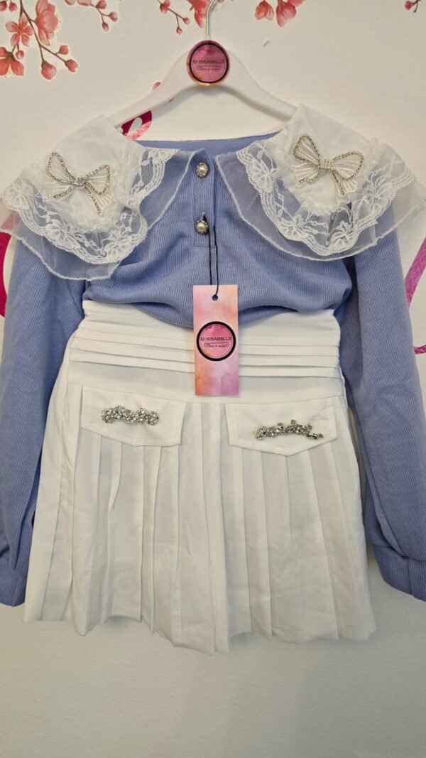 Girl blue outfit