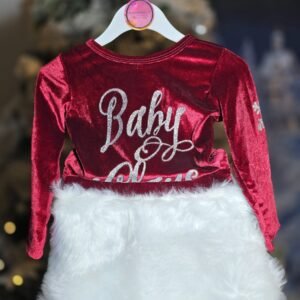 GIRL VELVET CHRISTMAS OUTFIT 2pcs