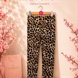 Girl Velvet Leopard Leggings