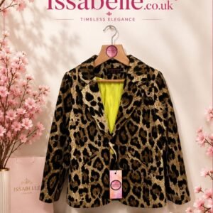 Girl leopard blazer YELLOW BOTTONS