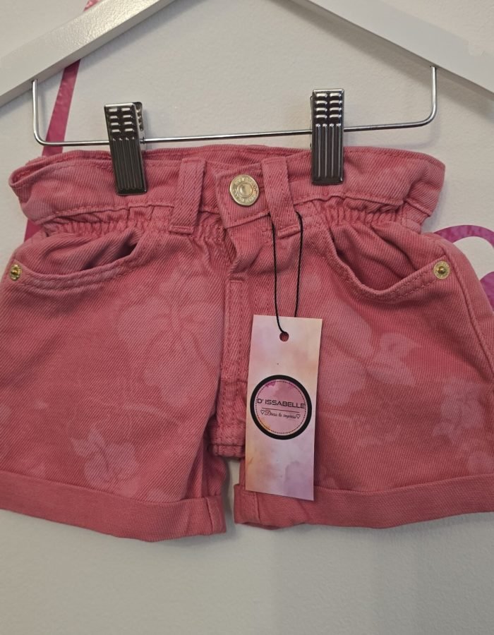 GIRL FLORAL FUCHSIA SHORTS JEANS