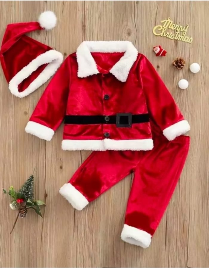 CHRISTMAS OUTFIT 3PCS BLACK BELT