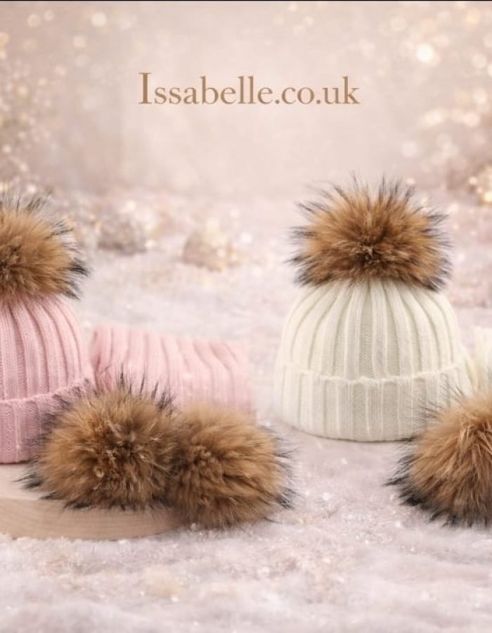 SET- PINK HAT & SCARF REAL FUR