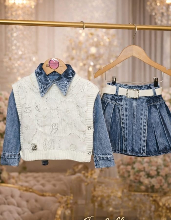GIRL DENIM OUTFIT 4 PCS