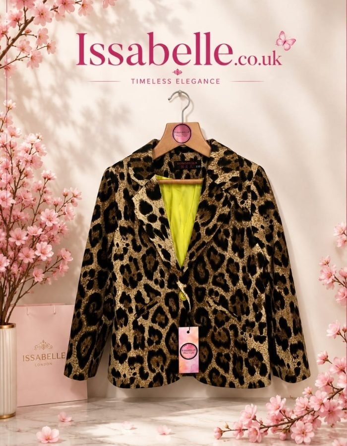 Girl leopard blazer YELLOW BOTTONS