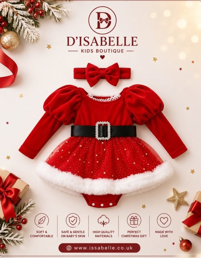 GIRL CHRISTMAS OUTFIT 2 PCS BODY/ DRESS